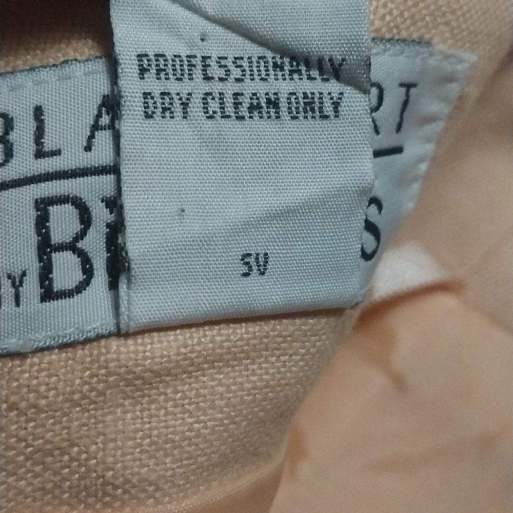 Blassport Pink Linen Long Pencil Skirt with Back Split Size 8P - Picture 8 of 8